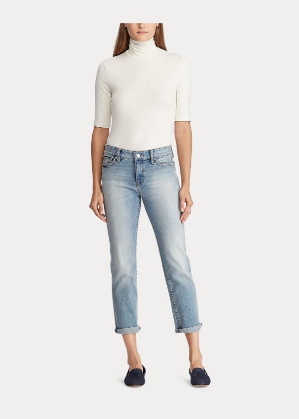 Women's Ralph Lauren Jersey Turtleneck Tops | 190735XSP